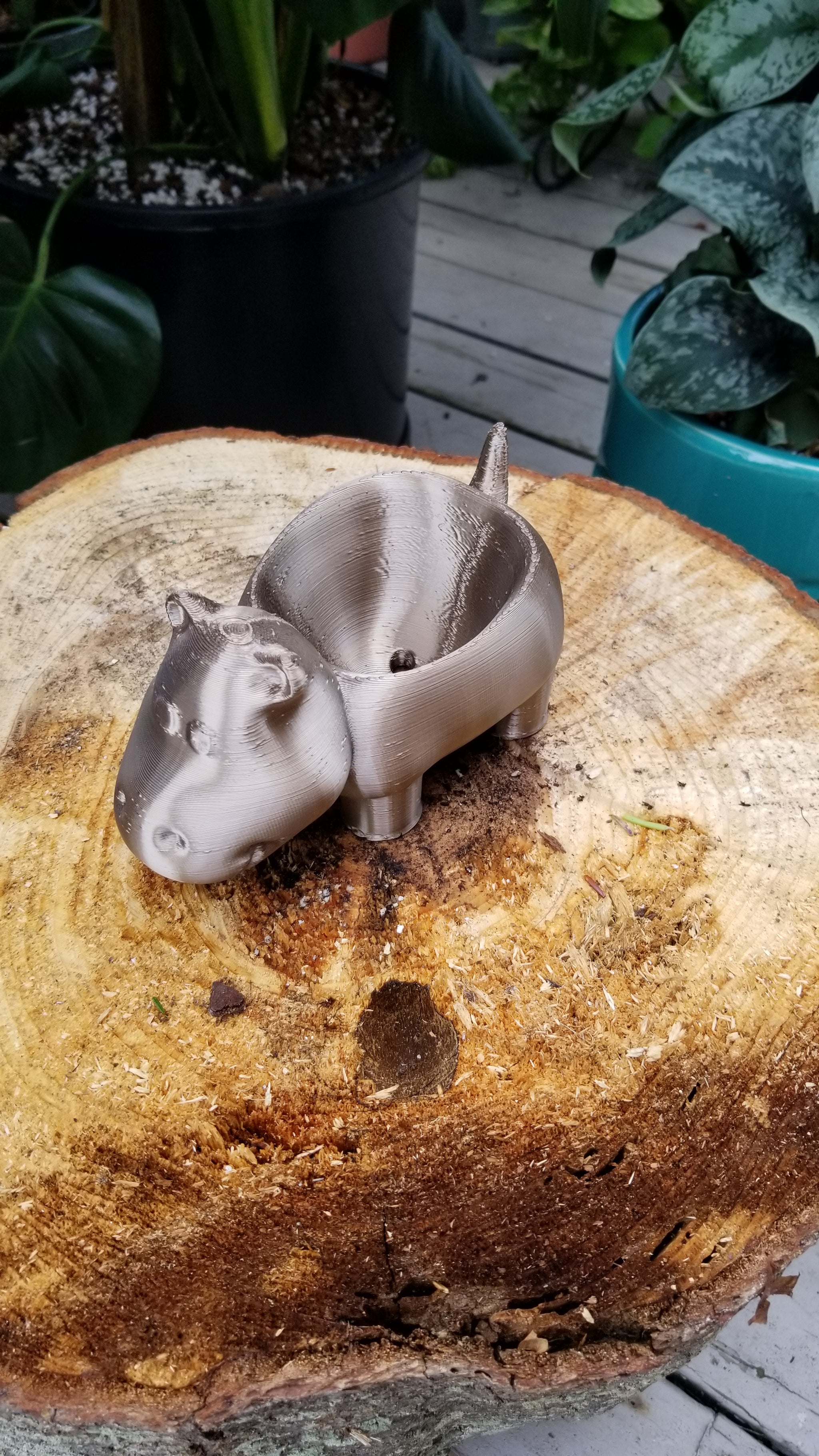 hippo planter pot Hippo Planter Pot – Han's House of Plants
